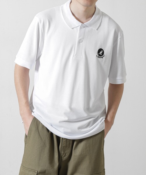 KANGOL】 鹿の子 ワンポイント ロゴ 刺繍 半袖 ポロシャツ（ポロシャツ