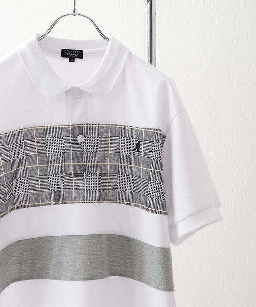 KANGOL（カンゴール）の「【KANGOL】 鹿の子 ワンポイント ロゴ 刺繍 半袖 ポロシャツ（ポロシャツ・メンズ・ネイビー系/ブラック系1/ホワイト/ブラック/ブラック×ホワイト/ネイビー系1/ブラック系/グレー系/ネイビー系2/チャコール/ネイビー/ブルー/ホワイト系/ブラック系2/ネイビー系3/ネイビー系4/ホワイト系1/ブラック系3・LARGE/SMALL/MEDIUM/XX-LARGE/X-LARGE）」の21枚目の写真