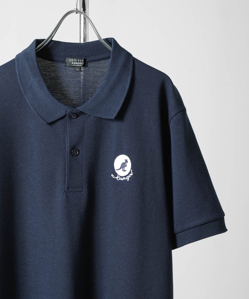 KANGOL】 鹿の子 ワンポイント ロゴ 刺繍 半袖 ポロシャツ（ポロシャツ