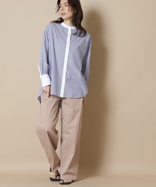 N.（N. Natural Beauty Basic）（エヌエヌナチュラルビューティーベーシック）の「【S Size Line】カラーチノワイドパンツ（チノパンツ・レディース・オフホワイト/ピンク・SMALL/MEDIUM）」の2枚目の写真