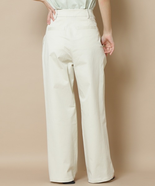 N.（N. Natural Beauty Basic）（エヌエヌナチュラルビューティーベーシック）の「【S Size Line】カラーチノワイドパンツ（チノパンツ・レディース・オフホワイト/ピンク・SMALL/MEDIUM）」の10枚目の写真