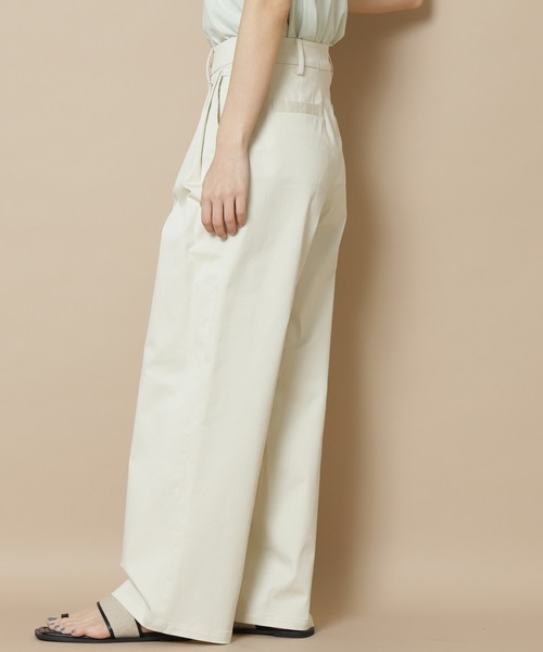 N.（N. Natural Beauty Basic）（エヌエヌナチュラルビューティーベーシック）の「【S Size Line】カラーチノワイドパンツ（チノパンツ・レディース・オフホワイト/ピンク・SMALL/MEDIUM）」の9枚目の写真