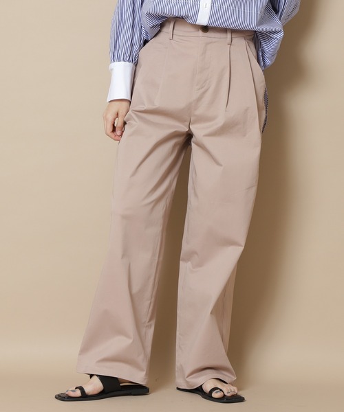 N.（N. Natural Beauty Basic）（エヌエヌナチュラルビューティーベーシック）の「【S Size Line】カラーチノワイドパンツ（チノパンツ・レディース・オフホワイト/ピンク・SMALL/MEDIUM）」の6枚目の写真