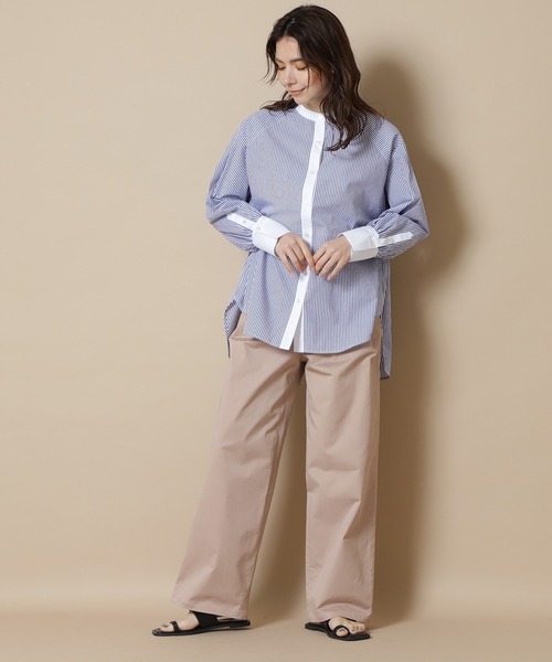 N.（N. Natural Beauty Basic）（エヌエヌナチュラルビューティーベーシック）の「【S Size Line】カラーチノワイドパンツ（チノパンツ・レディース・オフホワイト/ピンク・SMALL/MEDIUM）」の7枚目の写真