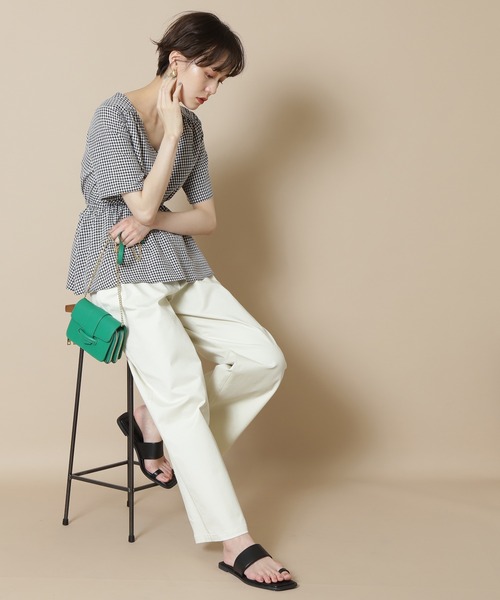 N.（N. Natural Beauty Basic）（エヌエヌナチュラルビューティーベーシック）の「【S Size Line】カラーチノワイドパンツ（チノパンツ・レディース・オフホワイト/ピンク・SMALL/MEDIUM）」の13枚目の写真