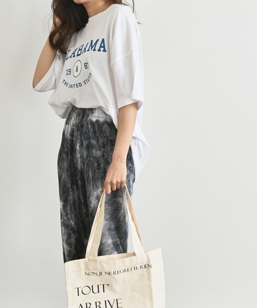 me+em select（ミームセレクト）の「ALABAMA カレッジロゴTシャツ（Tシャツ/カットソー・レディース・ネイビー/グレー/アイボリー/ミント・FREE）」の10枚目の写真