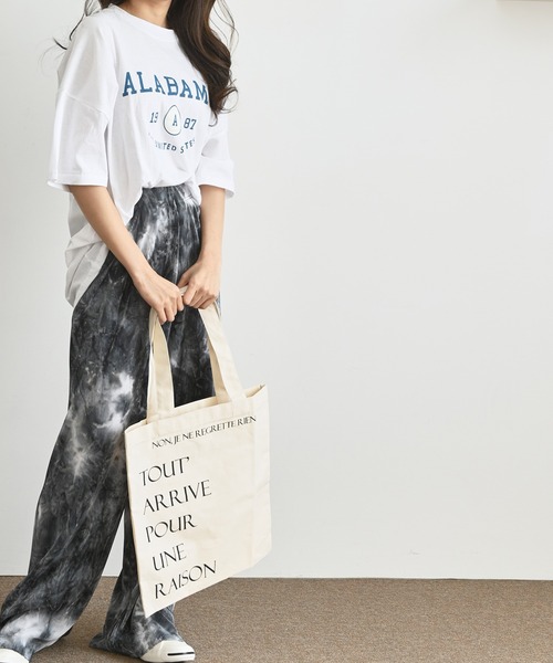 me+em select（ミームセレクト）の「ALABAMA カレッジロゴTシャツ（Tシャツ/カットソー・レディース・ネイビー/グレー/アイボリー/ミント・FREE）」の13枚目の写真
