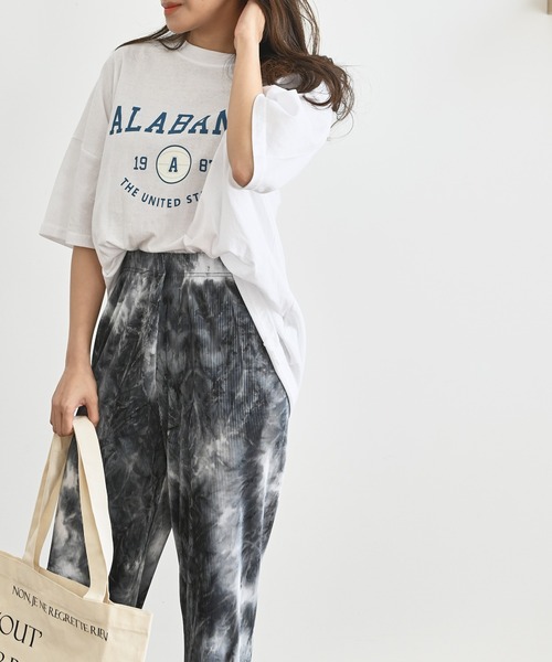 me+em select（ミームセレクト）の「ALABAMA カレッジロゴTシャツ（Tシャツ/カットソー・レディース・ネイビー/グレー/アイボリー/ミント・FREE）」の11枚目の写真