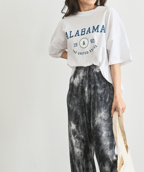 me+em select（ミームセレクト）の「ALABAMA カレッジロゴTシャツ（Tシャツ/カットソー・レディース・ネイビー/グレー/アイボリー/ミント・FREE）」の14枚目の写真