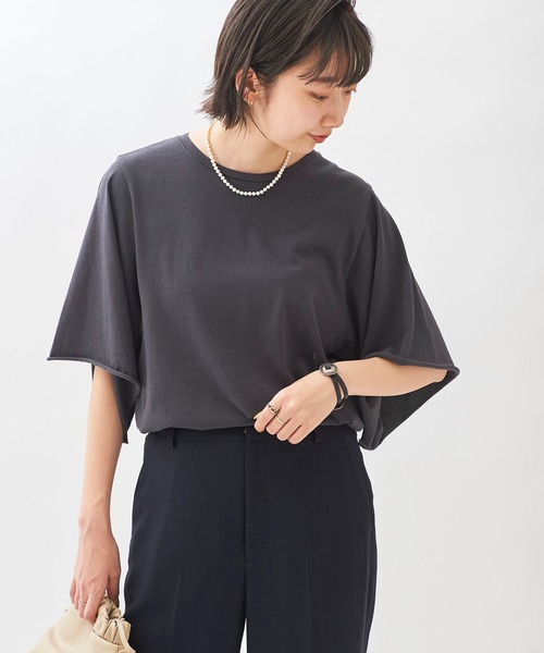 plage（プラージュ）の「wide sleeve Tシャツ◆（Tシャツ/カットソー・レディース・グレー/ホワイト・FREE）」の3枚目の写真