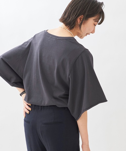 plage（プラージュ）の「wide sleeve Tシャツ◆（Tシャツ/カットソー・レディース・グレー/ホワイト・FREE）」の6枚目の写真