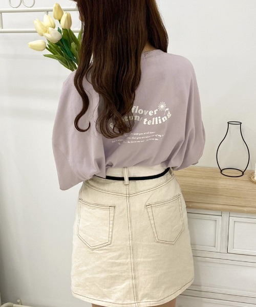 apres jour(アプレジュール)の「アソートスリット入りビッグT【ZOZOTOWN限定アイテム】(Tシャツ/カットソー・レディース・ブラック系その他/オフホワイト/サックスブルー/ホワイト系その他2/ラベンダー/ライトピンク/ホワイト系その他/ブラック/アイボリー/ミント・X-LARGE/フリー)」の9枚目の写真