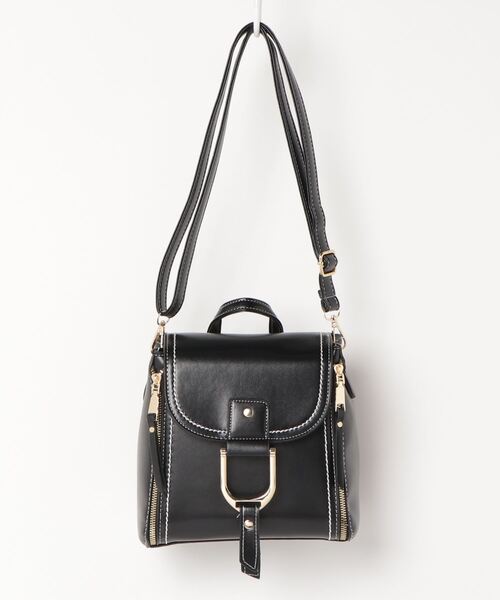 ARCANUM DESIGN（アルカナムデザイン）の「ARL 2WAY BAG（ショルダーバッグ・レディース・ブラック/ブラック系その他2/ライトピンク/ライトグレー・FREE）」の8枚目の写真