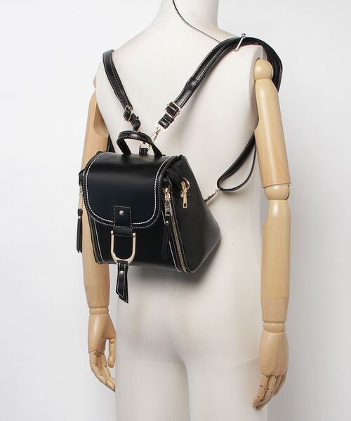 ARCANUM DESIGN（アルカナムデザイン）の「ARL 2WAY BAG（ショルダーバッグ・レディース・ブラック/ブラック系その他2/ライトピンク/ライトグレー・FREE）」の9枚目の写真