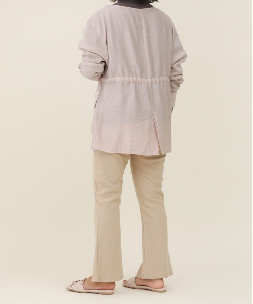 sakishimatokyo（サキシマトーキョー）の「サキシマamp「シアードルマンシャツジャケット」（ノーカラージャケット・レディース・ピンク/アイボリー/ブラック/ミント・FREE）」の4枚目の写真