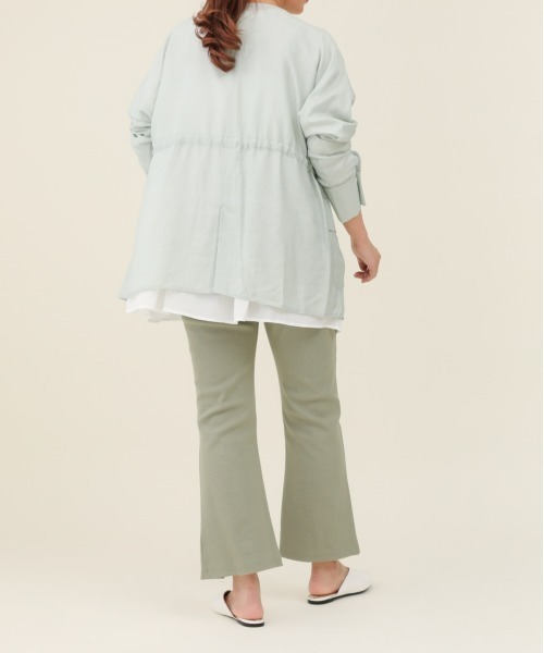 sakishimatokyo（サキシマトーキョー）の「サキシマamp「シアードルマンシャツジャケット」（ノーカラージャケット・レディース・ピンク/アイボリー/ブラック/ミント・FREE）」の15枚目の写真