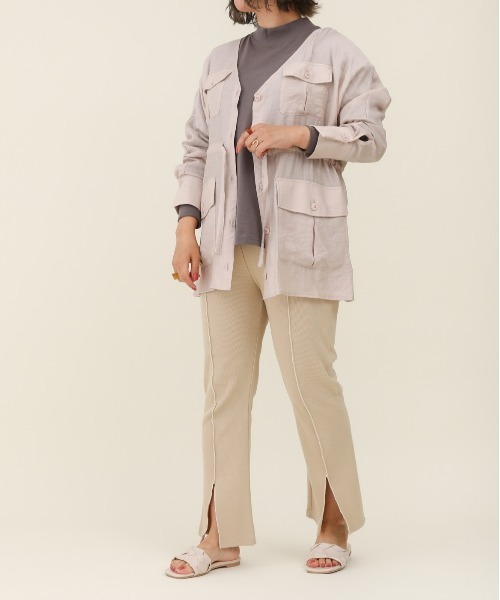 sakishimatokyo（サキシマトーキョー）の「サキシマamp「シアードルマンシャツジャケット」（ノーカラージャケット・レディース・ピンク/アイボリー/ブラック/ミント・FREE）」の19枚目の写真