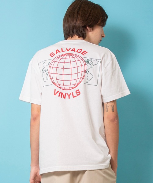 1/F(イチエフ)の「【1/F】プリントT EARTH(Tシャツ/カットソー・メンズ・ホワイト/パープル/ブラック・1/3/2)」の1枚目の写真