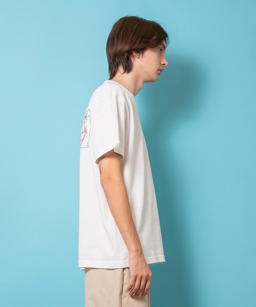 1/F(イチエフ)の「【1/F】プリントT EARTH(Tシャツ/カットソー・メンズ・ホワイト/パープル/ブラック・1/3/2)」の5枚目の写真