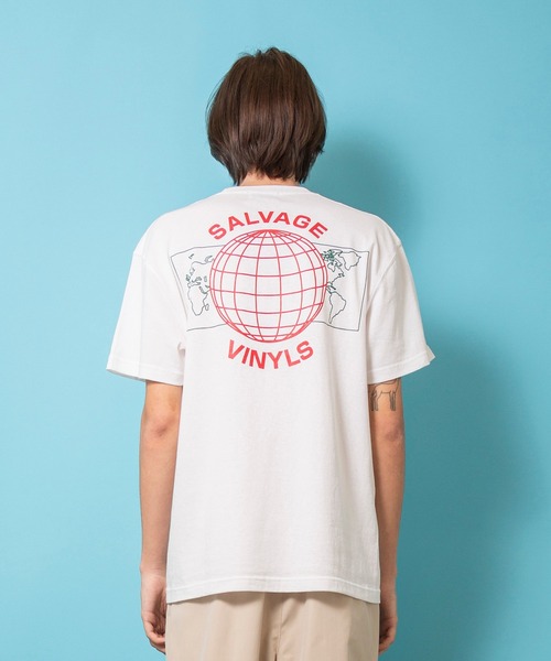 1/F(イチエフ)の「【1/F】プリントT EARTH(Tシャツ/カットソー・メンズ・ホワイト/パープル/ブラック・1/3/2)」の6枚目の写真