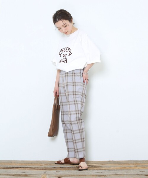 FREAK'S STORE(フリークスストア)の「▽【WEB限定】チェックテーパードパンツ(スラックス・レディース・ブラック/ブラウン/ピンク/ブルー/ネイビー・SMALL/MEDIUM)」の11枚目の写真