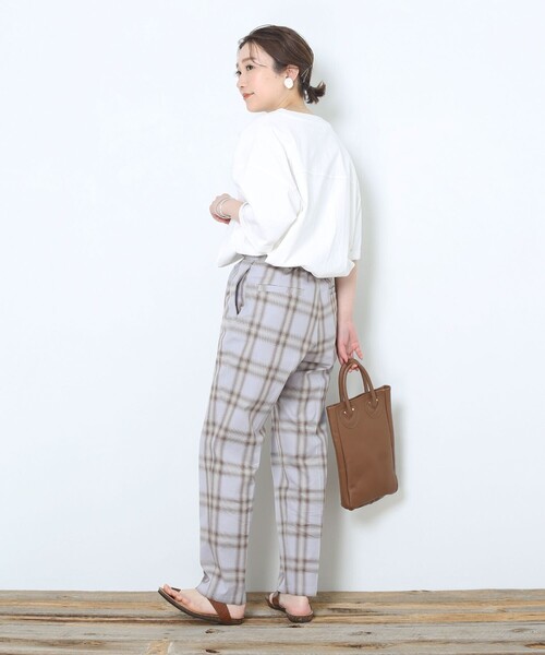 FREAK'S STORE(フリークスストア)の「▽【WEB限定】チェックテーパードパンツ(スラックス・レディース・ブラック/ブラウン/ピンク/ブルー/ネイビー・SMALL/MEDIUM)」の12枚目の写真