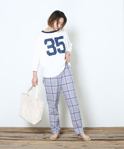 FREAK'S STORE(フリークスストア)の「▽【WEB限定】チェックテーパードパンツ(スラックス・レディース・ブラック/ブラウン/ピンク/ブルー/ネイビー・SMALL/MEDIUM)」の19枚目の写真