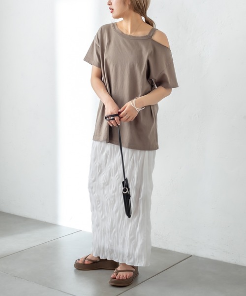 mystic（ミスティック）の「シアー楊柳スカート（スカート・レディース・ブラック/オフホワイト/ブルー/グリーン・FREE）」の8枚目の写真