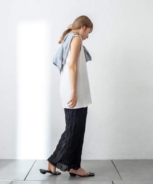 mystic（ミスティック）の「シアー楊柳スカート（スカート・レディース・ブラック/オフホワイト/ブルー/グリーン・FREE）」の11枚目の写真