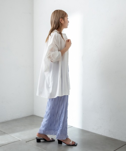 mystic（ミスティック）の「シアー楊柳スカート（スカート・レディース・ブラック/オフホワイト/ブルー/グリーン・FREE）」の22枚目の写真