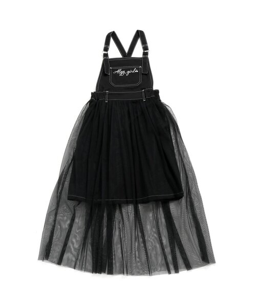 algy(アルジー)の「チュールドッキングサロペジャンスカ(ワンピース・キッズ・ブラック/オフホワイト/インディゴブルー・SMALL/MEDIUM/X-SMALL/XX-SMALL/XXX-SMALL)」の3枚目の写真