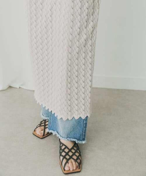 KBF+（ケービーエフプラス）の「KBF+　パターンレースノースリワンピース（ワンピース・レディース・ホワイト系その他/ブラック・ONE）」の13枚目の写真