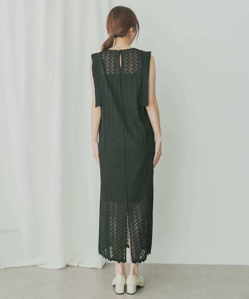 KBF+（ケービーエフプラス）の「KBF+　パターンレースノースリワンピース（ワンピース・レディース・ホワイト系その他/ブラック・ONE）」の17枚目の写真