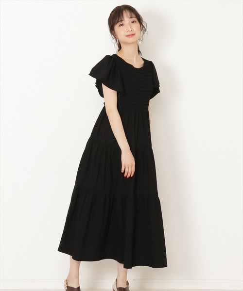 WILLSELECTION(ウィルセレクション)の「シャーリングリボンカットワンピース(ワンピース・レディース・ラベンダー/カーキ/ブラック・MEDIUM)」の2枚目の写真