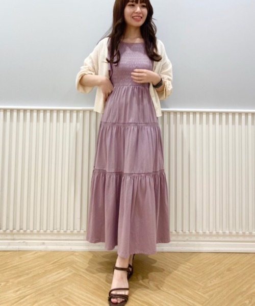 WILLSELECTION(ウィルセレクション)の「シャーリングリボンカットワンピース(ワンピース・レディース・ラベンダー/カーキ/ブラック・MEDIUM)」の14枚目の写真