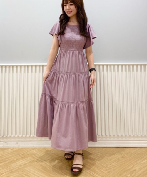 WILLSELECTION(ウィルセレクション)の「シャーリングリボンカットワンピース(ワンピース・レディース・ラベンダー/カーキ/ブラック・MEDIUM)」の13枚目の写真