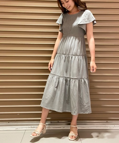 WILLSELECTION(ウィルセレクション)の「シャーリングリボンカットワンピース(ワンピース・レディース・ラベンダー/カーキ/ブラック・MEDIUM)」の7枚目の写真