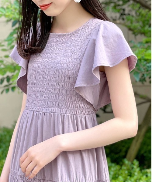 WILLSELECTION(ウィルセレクション)の「シャーリングリボンカットワンピース(ワンピース・レディース・ラベンダー/カーキ/ブラック・MEDIUM)」の10枚目の写真