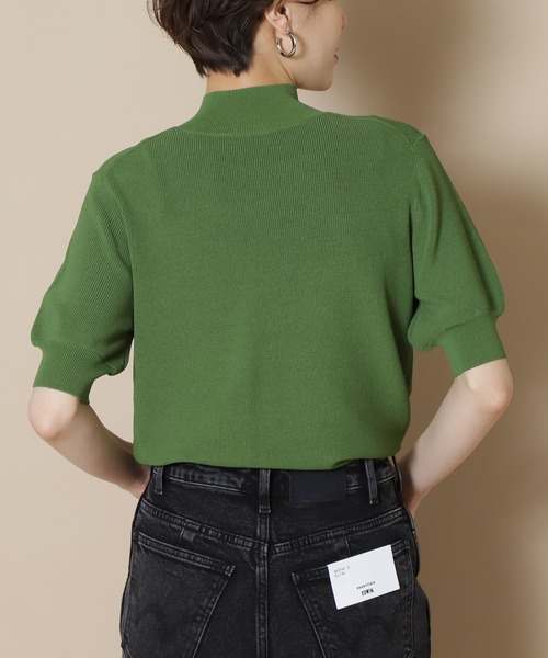 N.（N. Natural Beauty Basic）（エヌエヌナチュラルビューティーベーシック）の「【追加生産】◆スコッチボタン五分袖ニット（ニット/セーター・レディース・ネイビー/グリーン/グレー系その他・MEDIUM）」の10枚目の写真