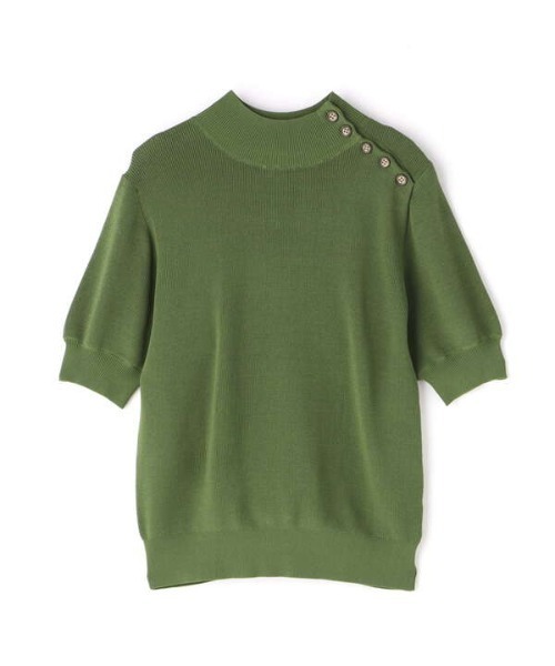 N.（N. Natural Beauty Basic）（エヌエヌナチュラルビューティーベーシック）の「【追加生産】◆スコッチボタン五分袖ニット（ニット/セーター・レディース・ネイビー/グリーン/グレー系その他・MEDIUM）」の11枚目の写真