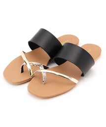 DRESKIP | ◆ラインメタルペタンコサンダル(サンダル)