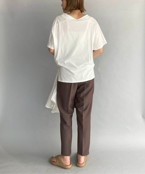 PICCIN（ピッチン）の「ドルマンロゴプリントTシャツ（Tシャツ/カットソー・レディース・ブラック/オフホワイト・M/L/XL/XXL）」の10枚目の写真