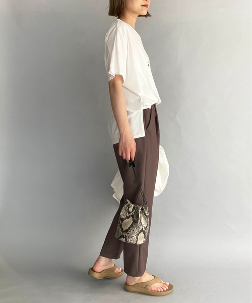 PICCIN（ピッチン）の「ドルマンロゴプリントTシャツ（Tシャツ/カットソー・レディース・ブラック/オフホワイト・M/L/XL/XXL）」の11枚目の写真