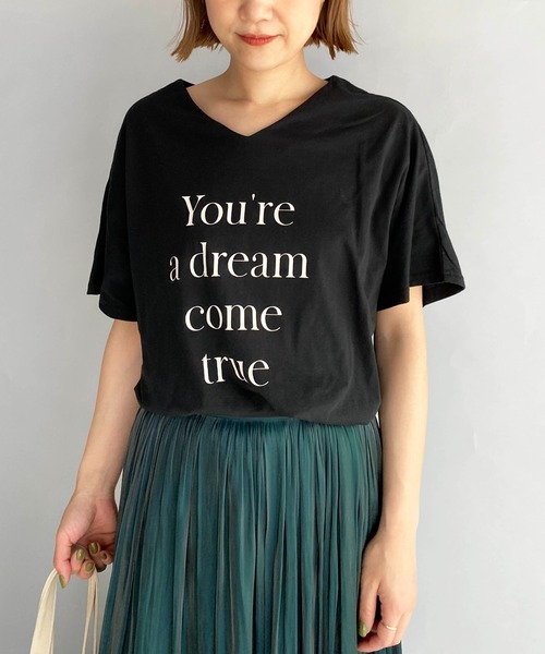 PICCIN（ピッチン）の「ドルマンロゴプリントTシャツ（Tシャツ/カットソー・レディース・ブラック/オフホワイト・M/L/XL/XXL）」の17枚目の写真