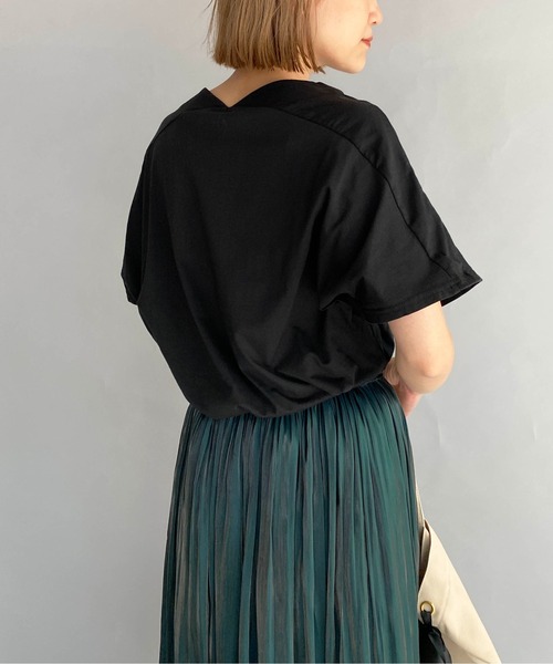 PICCIN（ピッチン）の「ドルマンロゴプリントTシャツ（Tシャツ/カットソー・レディース・ブラック/オフホワイト・M/L/XL/XXL）」の19枚目の写真