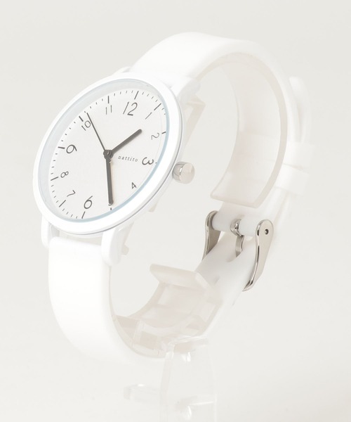 SETUP7（セットアップセブン）の「【SETUP7】生活防水 シリコンバンドカジュアルウォッチ アナログ時計 大 YM007 FW（アナログ腕時計・レディース・ホワイト/ブラック/グレー/ピンク/ブルー・FREE）」の10枚目の写真