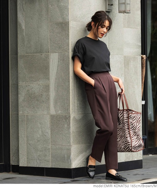 coca(coca)(コカ)の「テーパードパンツ(その他パンツ・レディース・ブラック/ベージュ/パープル/ブラウン/グリーン/マスタード・M/L)」の8枚目の写真