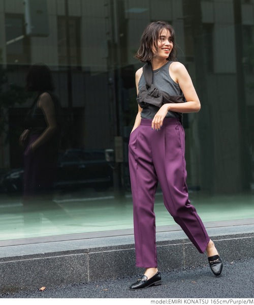 coca(coca)(コカ)の「テーパードパンツ(その他パンツ・レディース・ブラック/ベージュ/パープル/ブラウン/グリーン/マスタード・M/L)」の17枚目の写真