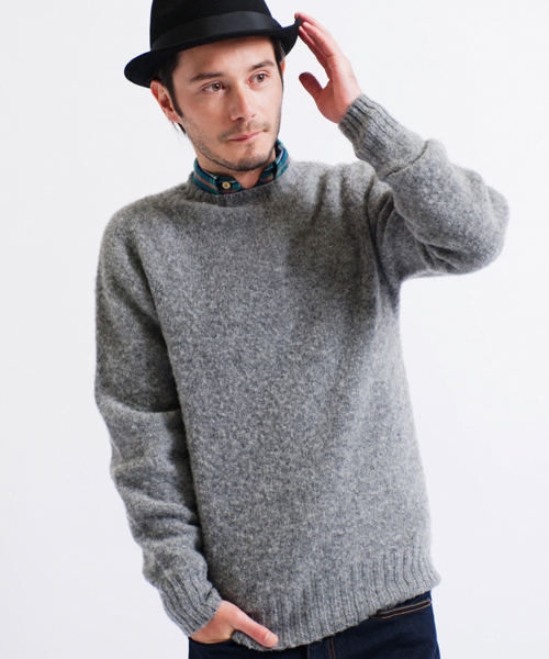 green label relaxing（グリーンレーベルリラクシング）の「[ジョンタロック] JOHN TULLOCH SHAGGYSHLT ニット ◆（ニット/セーター・メンズ・ホワイト/ケリー/コバルトブルー/ネイビー/グレー/ベージュ/ワインレッド/イエロー・36/40/38）」の3枚目の写真