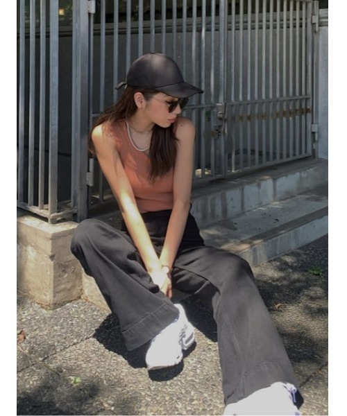 AZUL by moussy（アズールバイマウジー）の「DARTS DENIM WIDE /ダーツデニムワイド（デニムパンツ・レディース・ブラック/ワンウォッシュ・LARGE/X-SMALL/SMALL/MEDIUM）」の21枚目の写真